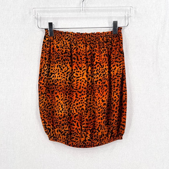 INDAH Gemma Tube Top Womens Small Medium Orange Black Cheetah Animal Print NWT - Picture 5 of 16